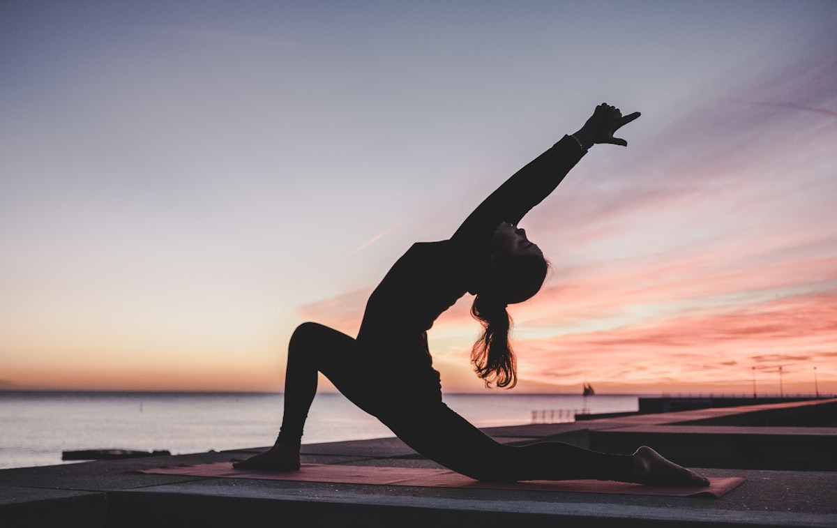 Expert yoga instructor demonstrating proper form